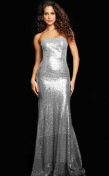 1 of 4 Jovani 36874 Silver