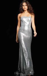 2 of 4 Jovani 36874 Silver