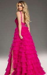 3 of 7 Jovani 37001 Fuchsia