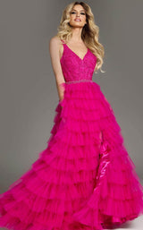 2 of 7 Jovani 37001 Fuchsia
