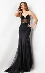 1 of 4 Jovani 37202 Black