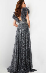 4 of 4 Jovani 37206 Gunmetal