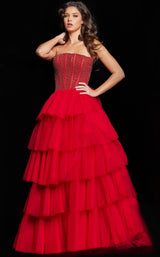 2 of 3 Jovani 37210 Red