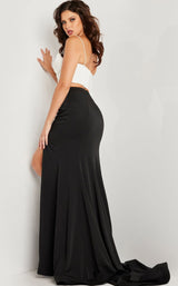 3 of 3 Jovani 37234 Off-White-Black