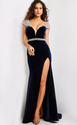 1 of 4 Jovani 37246 Navy