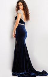 4 of 4 Jovani 37246 Navy