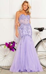2 of 5 Jovani 37249 Lilac