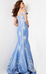 4 of 4 Jovani 37257 Periwinkle-Multi