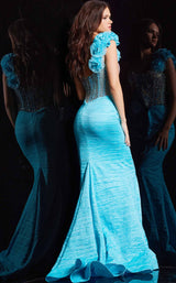 4 of 4 Jovani 37268 Turquoise