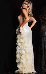6 of 6 Jovani 37344 Cream