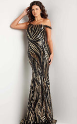 1 of 3 Jovani 37351 Black/Gold