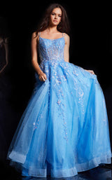 6 of 8 Jovani 37421 Blue