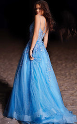 8 of 8 Jovani 37421 Blue