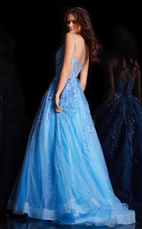 7 of 8 Jovani 37421 Blue