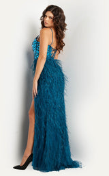 9 of 13 Jovani 37435 Teal