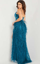 12 of 13 Jovani 37435 Teal