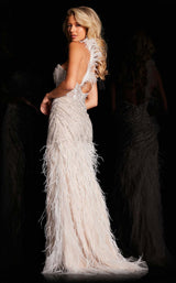 4 of 4 Jovani 37442 Grey/Silver
