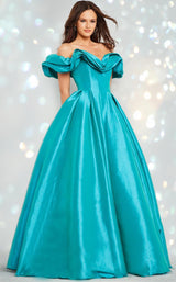 3 of 4 Jovani 37476 Aqua