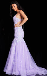 3 of 3 Jovani 37487 Lilac