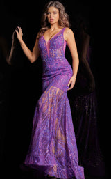 4 of 5 Jovani 37541 Purple