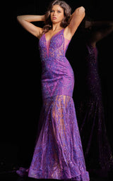 3 of 5 Jovani 37541 Purple