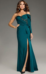 1 of 4 Jovani 37566 Dark-Green