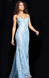 6 of 9 Jovani 37648 Light Blue