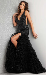 2 of 3 Jovani 38137 Black/Black