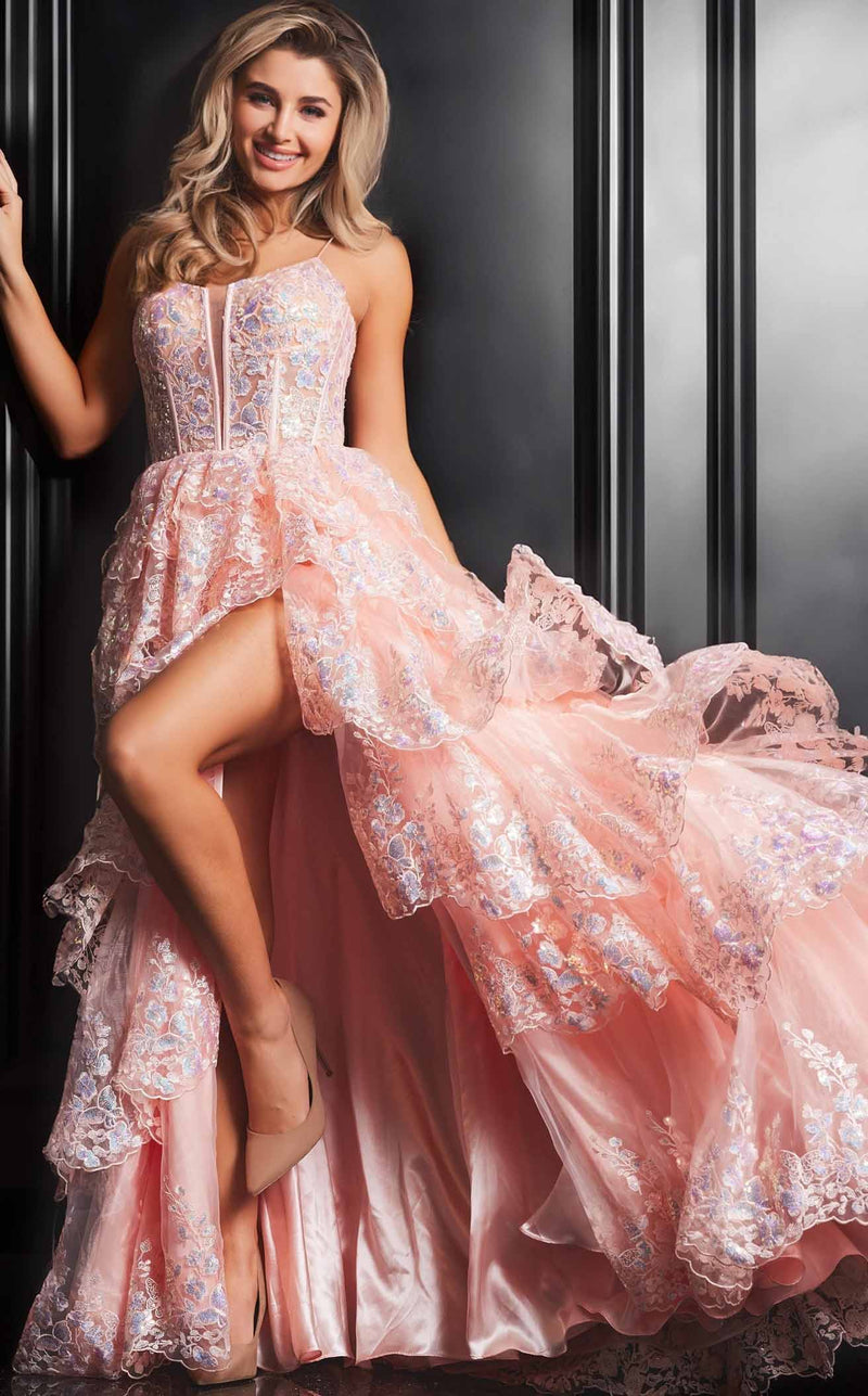 jovani pink lace dress 38144 Red / 10 _related_volcanic Express Sweater Dress Black flare silhouette flatters your 尺寸:26W