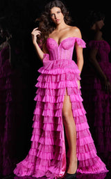 1 of 3 Jovani 38251 Hot Pink