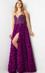 2 of 4 Jovani 38318 Purple