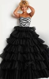 2 of 3 Jovani 38360 Black/White