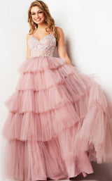 1 of 4 Jovani 38577 Dusty Pink