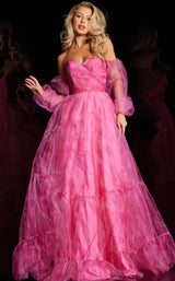 1 of 4 Jovani 38605 Fuchsia