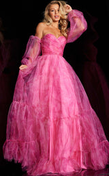 2 of 4 Jovani 38605 Fuchsia