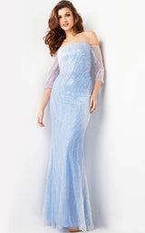 1 of 5 Jovani 38614 Light Blue
