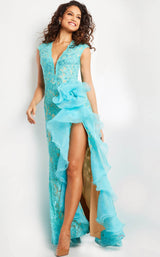 4 of 8 Jovani 38668 Turquoise