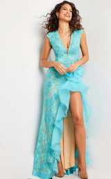 6 of 8 Jovani 38668 Turquoise
