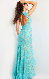 8 of 8 Jovani 38668 Turquoise