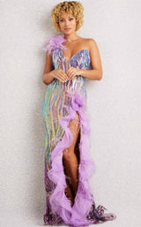 2 of 3 Jovani 38678 Lilac Purple