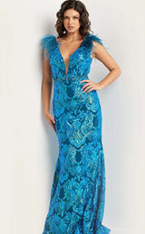 3 of 4 Jovani 38758 Royal
