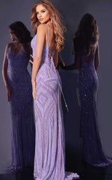 2 of 5 Jovani 38848 Lilac/Silver
