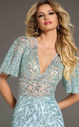 2 of 3 Jovani 39008 Light-Blue