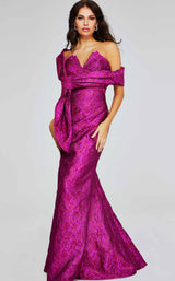2 of 4 Jovani 39114 Fuchsia