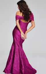 4 of 4 Jovani 39114 Fuchsia