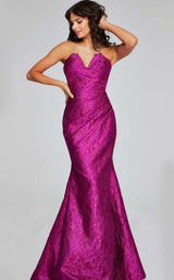 1 of 4 Jovani 39114 Fuchsia