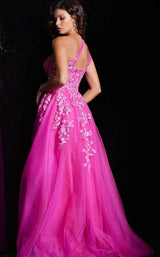 4 of 4 Jovani 39318 Fuchsia