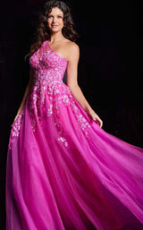2 of 4 Jovani 39318 Fuchsia