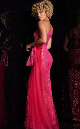 3 of 3 Jovani 39384 Fuchsia