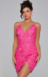 3 of 6 Jovani 39630 Hot-Pink